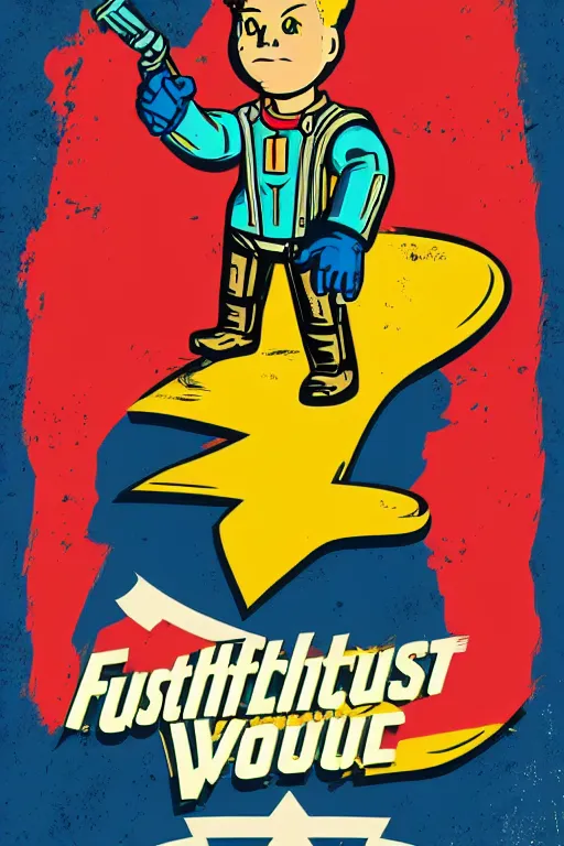 Image similar to fallout 7 6 retro futurist illustration art by butcher billy, sticker, colorful, illustration, highly detailed, simple, smooth and clean vector curves, no jagged lines, vector art, smooth andy warhol style