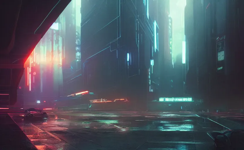 Prompt: A scene from bladerunner 2049, rendered by Beeple, cyberpunk style, environment concept, digital art, unreal engine, WLOP, trending on artstation, 4K UHD image,