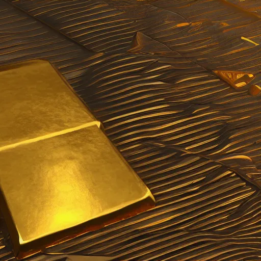 Prompt: gold as an game asset, painted