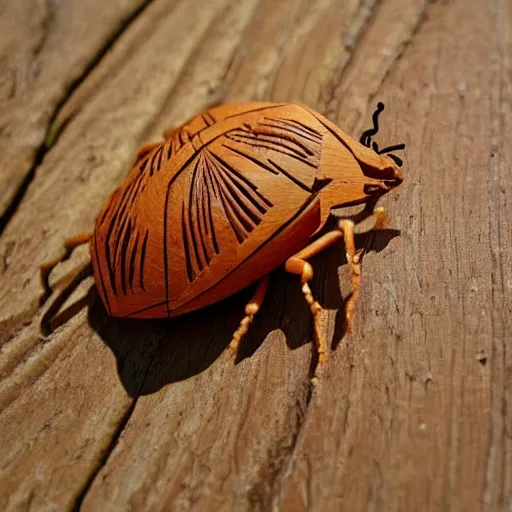 Image similar to bug carved in wood