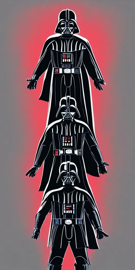 Image similar to darth vader, in the style of gta 5 loading screen, illustrated