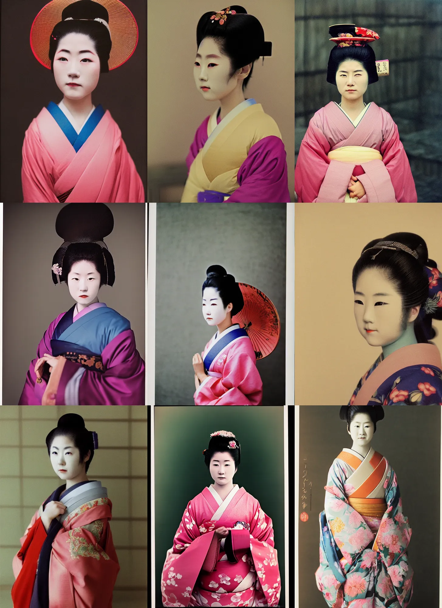 Prompt: Portrait Photograph of a Japanese Geisha FujiChrome Sensia 200
