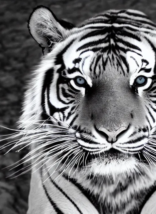 Image similar to two tiger black and white portrait white sky in background