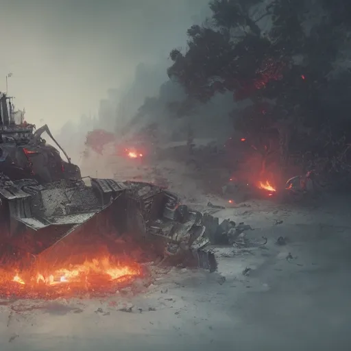 Image similar to war, 8 k uhd, unreal engine, octane render in the artstyle of greg rutkowski