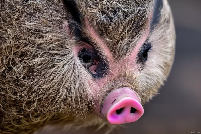 Prompt: a pig owl!!! hybrid! hyper realistic!! realistic lighting!! wildlife photographer of the year!!! bold natural colors, national geographic, hd, wide angle, 8 k