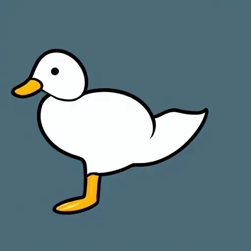 Prompt: icon of a duckrabbit, half duck half bunny, flat color, teal background