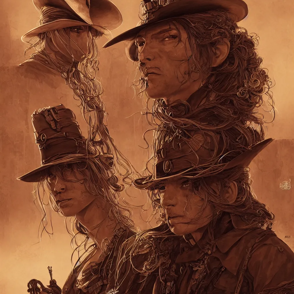 Image similar to solarpunk steampunk spaghetti western wanted poster, header wanted the RANDEL BROTHERS dead or alive, fantasy, intricate, elegant, highly detailed, digital painting, artstation, concept art, smooth, sharp focus, illustration, art by artgerm