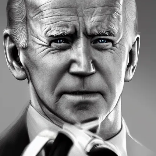 Image similar to joe biden as james bond, hyper realistic, amazing detail digital art, cgsociety, artstation