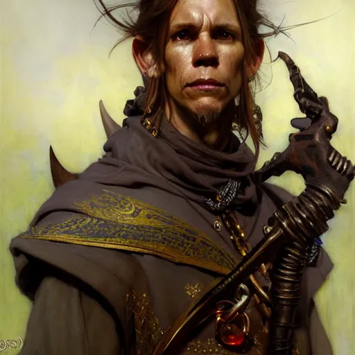 Prompt: highly detailed portrait of a poor thief in the form of a beautiful male elf, d & d. art by donato giancola, eugene delacroix, ruan jia, carl larsson, peter mohrbacher. trending on artstation, intricate details, energetic composition, concept art, illustration, elegant art, global illuminaition, face of kevin bacon