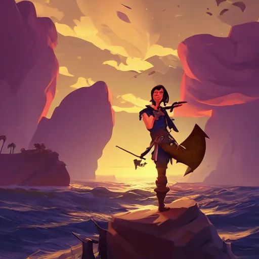 Image similar to painting jack the pirate on sea of thieves game avatar hero mermaid smooth face median photoshop filter cutout vector behance hd by jesper ejsing, by rhads, makoto shinkai and lois van baarle, ilya kuvshinov, rossdraws, illustration, art by ilya kuvshinov and gustav klimt