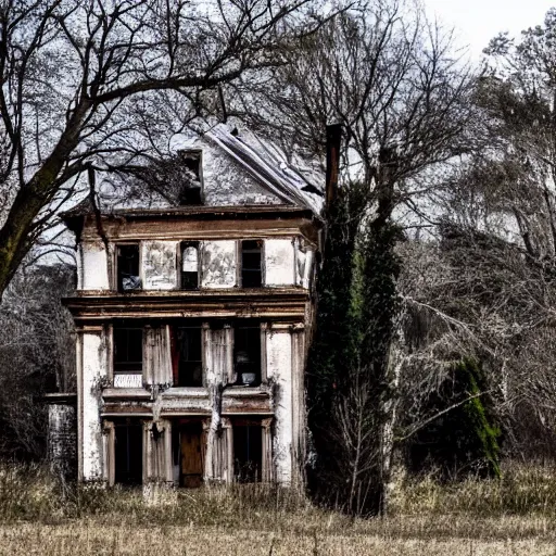 Prompt: an old abandoned mansion