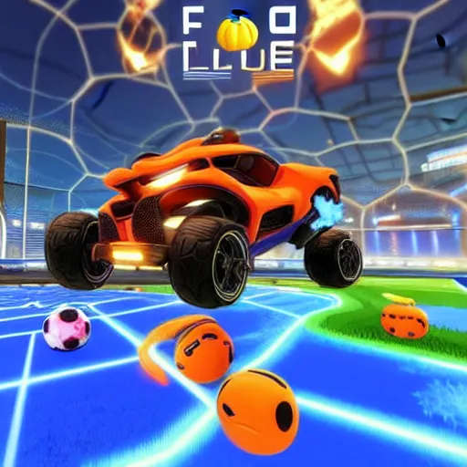 Image similar to fall guys on rocket league