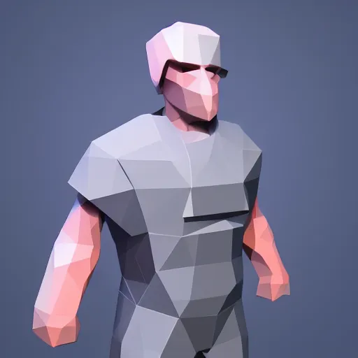 Prompt: low poly videogame character