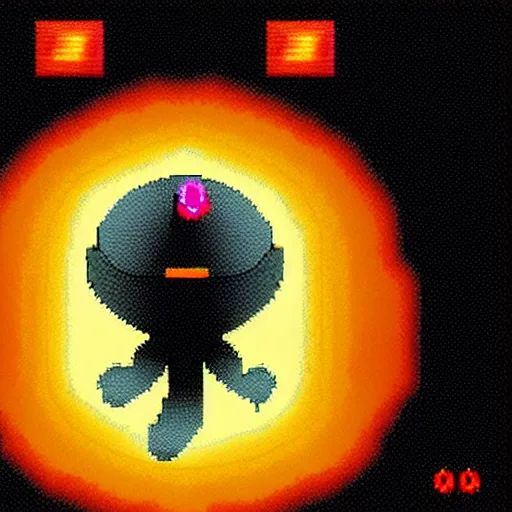 Prompt: a black hole as a final boss, 16 bits graphic, SNES rpg game, low contrast