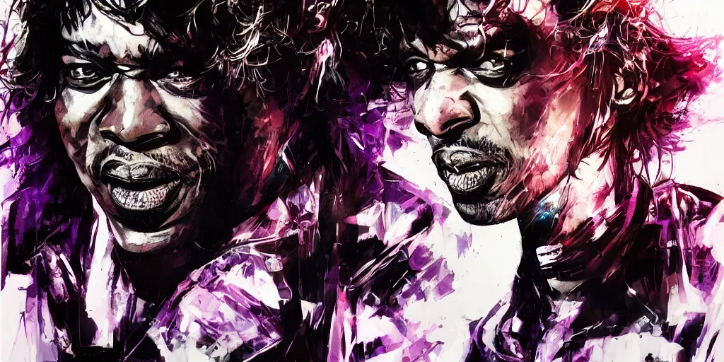 Prompt: rick james by yoji shinkawa, katayama bokuyo, agnes cecile, concept art, vibrant colors, 8 k