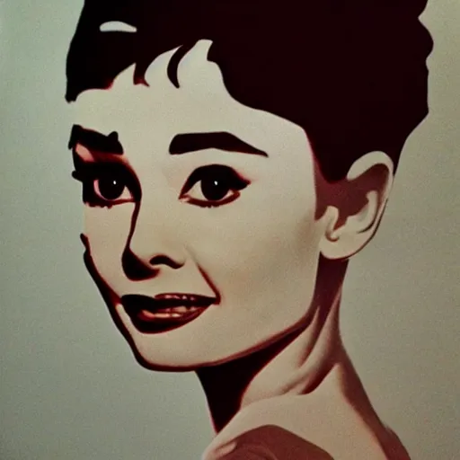 Image similar to audrey hepburn art by leonardo