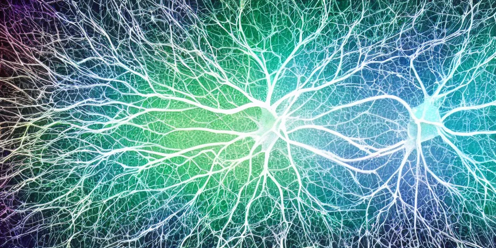 Image similar to tilt shift, prismatic, neurons, electron, ultra detailed