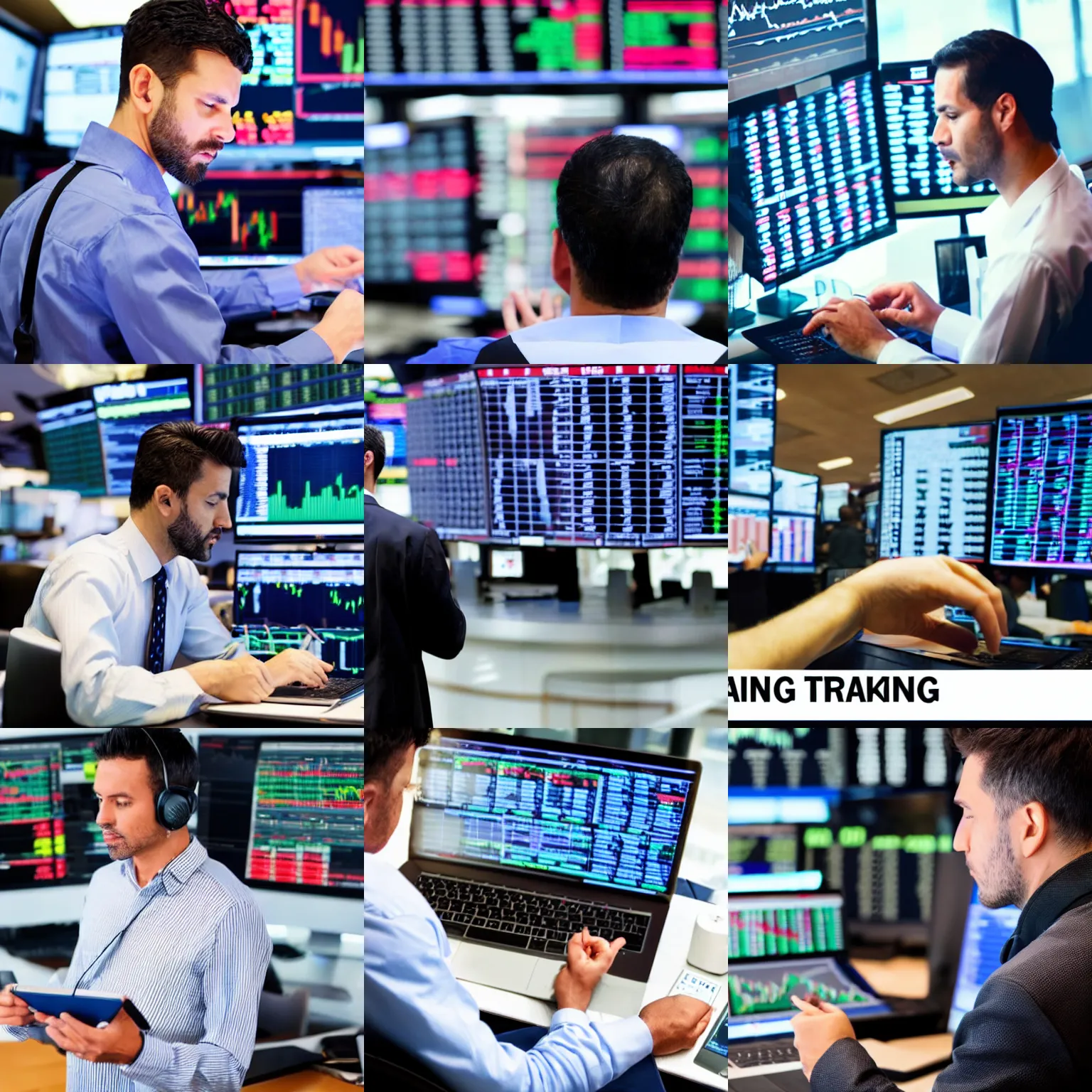 Prompt: man trading stocks