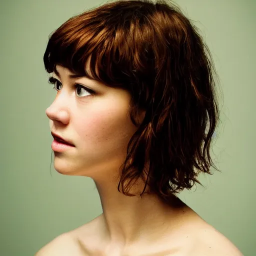 Prompt: a masterpiece portrait photo of a beautiful young woman who looks like a manic pixie dream girl mary elizabeth winstead, symmetrical face