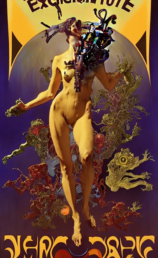 Image similar to exquisite imaginative alien creature poster art, humanoid, movie art, by lucusfilm, weta studio, alphonso mucha, james jean, frank frazetta, 8 k, denoised