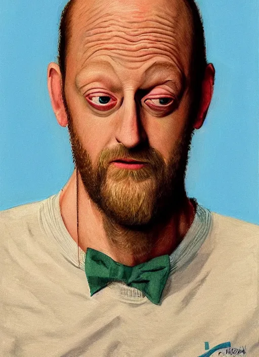 Prompt: portrait of Chris Elliott in Get a Life (1990), highly detailed, centered, solid color background, digital painting, artstation, concept art, smooth, sharp focus, illustration, Jason Edmiston, donato giancola, Joseph Christian Leyendecker, Les Edwards, Ed Repka, WLOP, Artgerm