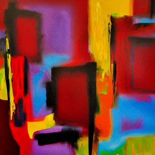 Image similar to Anxiety, abstract painting