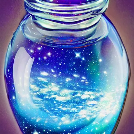 Image similar to a universe in a bottle