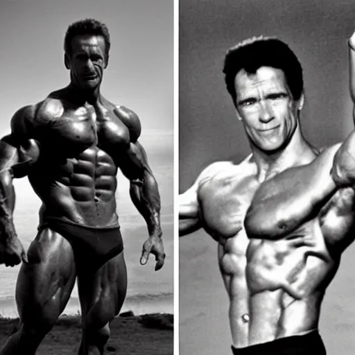 Prompt: skinnyarnoldschwarzenegger