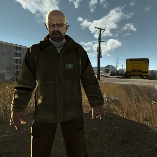 Image similar to Walter White in Half Life 2