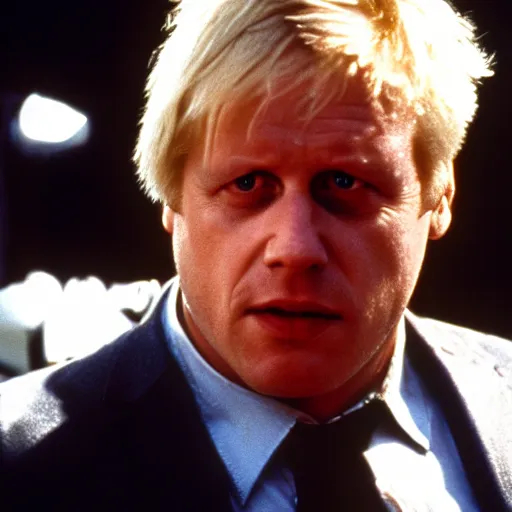 Image similar to Boris Johnson as the Terminator in The Terminator (1984)