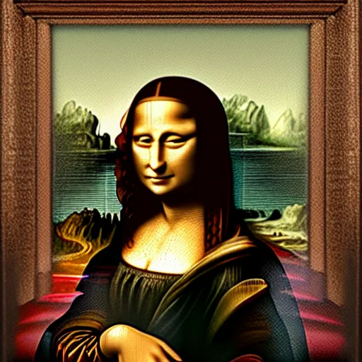 Image similar to the Mona Lisa staring at you head on