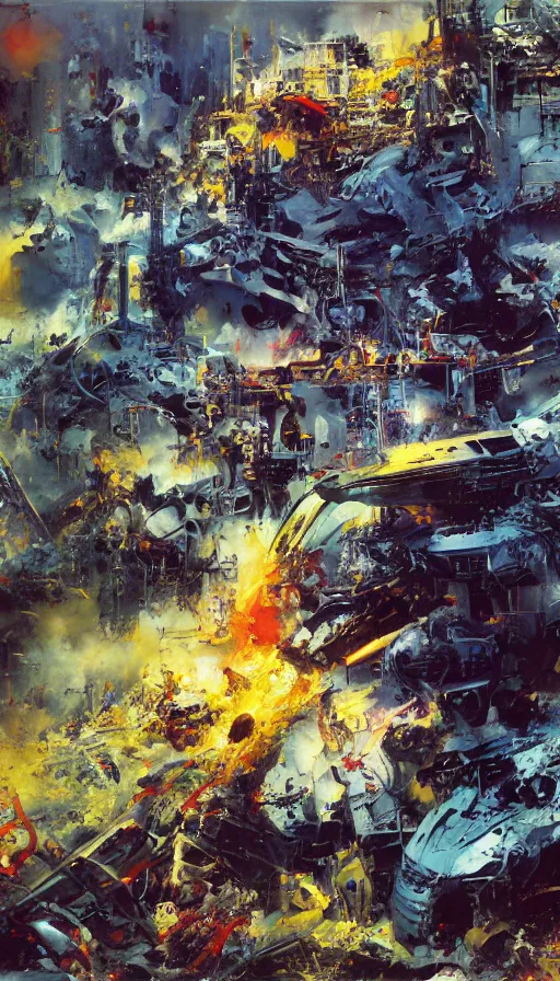 Image similar to life and death mixing together, by john berkey