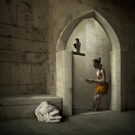 Prompt: surrealism claymation of love by michal karcz