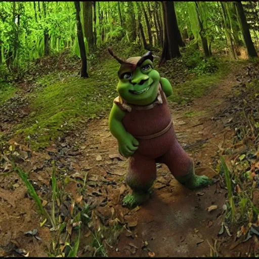 Shrek in swamp trailcam