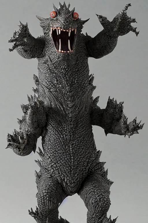 Image similar to kaiju action figure, vintage, 1980s