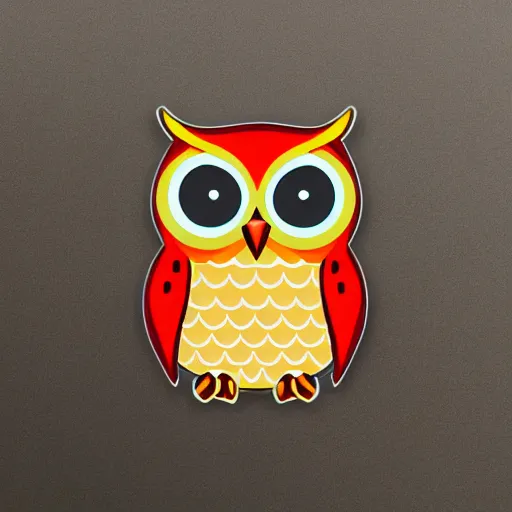 Image similar to owl sticker illustration