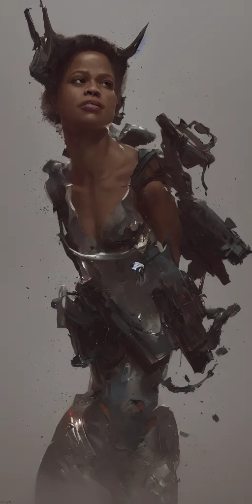 Image similar to gugu mbatha - raw, greg rutkowski, darek zabrocki, marcin rubinkowski, lorenzo lanfranconi, oleg zherebin, karlkka, trending on artstation