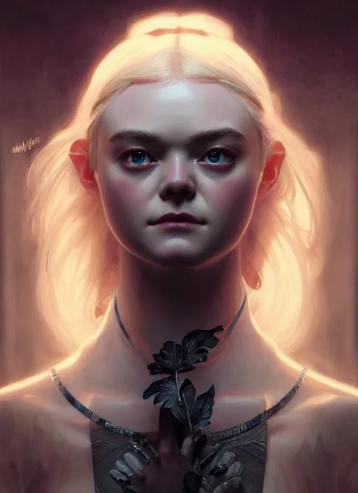 Prompt: symmetry!! portrait of elle fanning as a ninja, horror, fashion, dark!! intricate, elegant, highly detailed, digital painting, artstation, concept art, smooth, sharp focus, illustration, art by artgerm and greg rutkowski and alphonse mucha