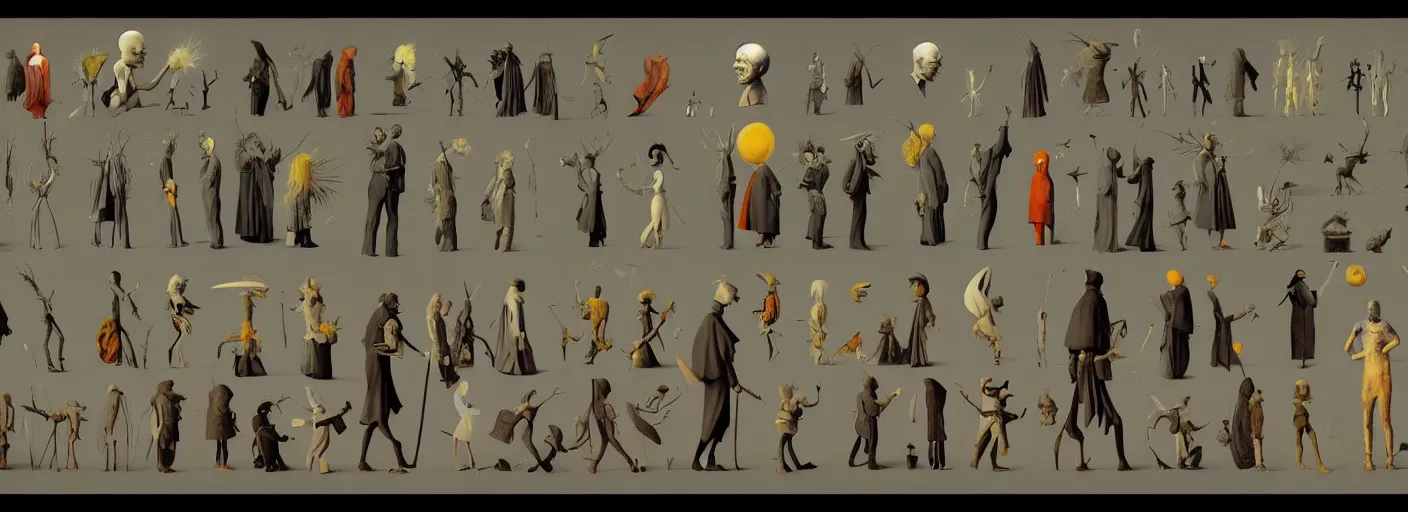 Prompt: full - body surreal rpg character concept art anatomy, very coherent and colorful high contrast masterpiece by norman rockwell franz sedlacek hieronymus bosch dean ellis simon stalenhag rene magritte gediminas pranckevicius, dark shadows, sunny day, hard lighting, reference sheet white background