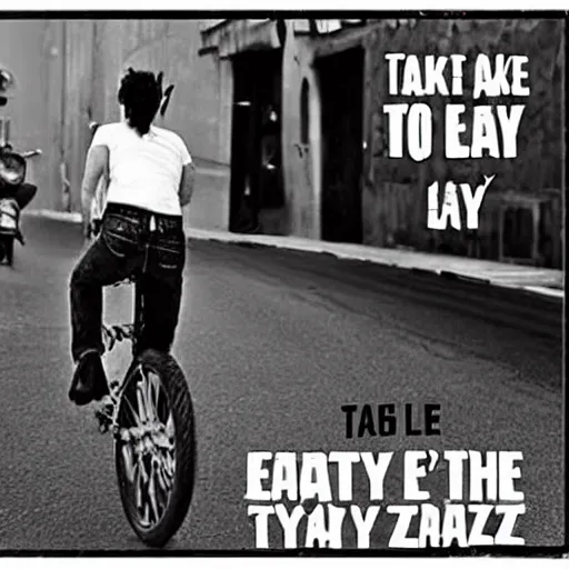 Prompt: take it easy take it easy don't let the sound of your own wheels make you crazy