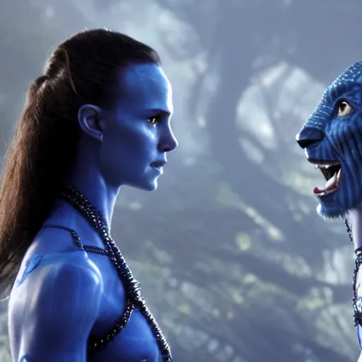 Prompt: natalie portman in avatar ( 2 0 0 9 ), 8 k wide shot