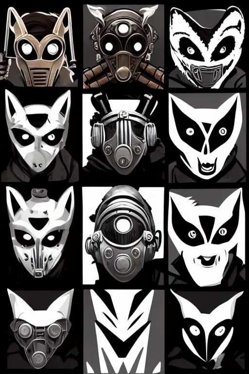 Prompt: 6 member from wolf gangs wear gray bandana, other people use wolf mask. pop art, pixel, bioshock infinite art style, gta chinatown wars art style, dynamic, face features, body features, ultra realistic, digital art, concept art, smooth, sharp focus, illustration, intricate, without duplication, elegant, confident posse