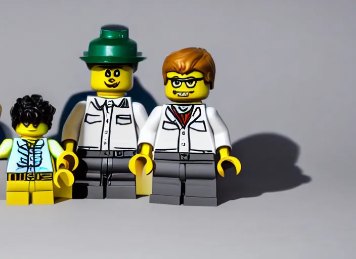 Image similar to product photo still of breaking bad video lego playset, 8 k, 1 2 0 mm macro, f 1. 8, studio lighting, key light