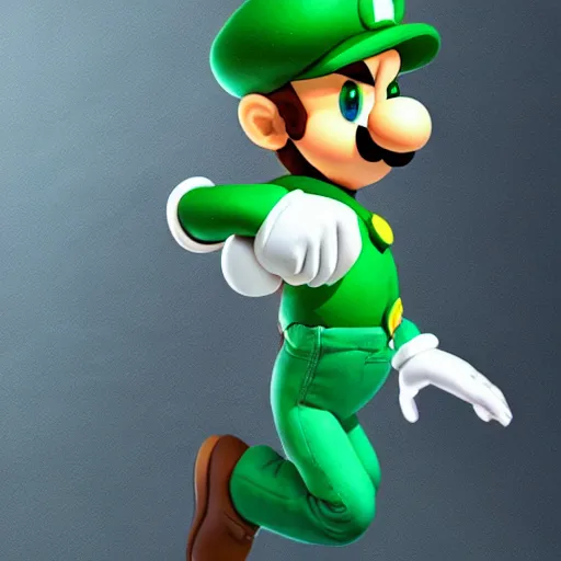 Prompt: mad lad luigi painted by wlop, artgerm