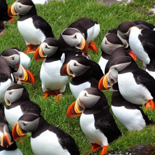 Image similar to 1000 sad puffins