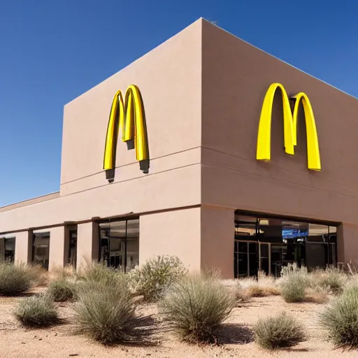 Prompt: McDonald building in the desert