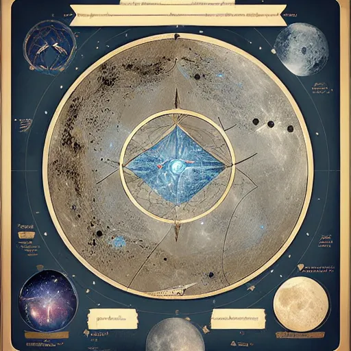 Image similar to gnostic moon diagram astrological map and control panel by jessica rossier