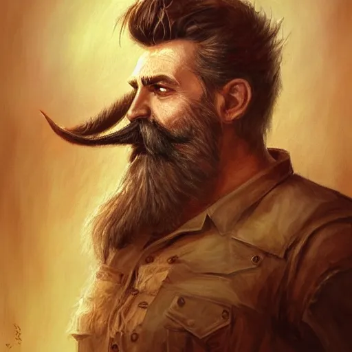Image similar to a man with a beard, drawn by Tony sart