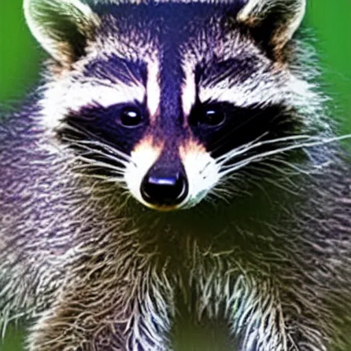 Image similar to a realistic photo of a raccoon dabbing