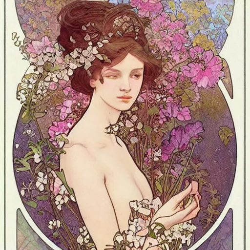 Prompt: a beautiful intricate watercolor illustration of a princess in a garden with flowers, leaves, 4 k, ultra - wide angle, by william turner, by victo ngai, by alphonse mucha, by moebius, by gustave dore, hd, trending on artstation, hyper detailed, muted intense colors
